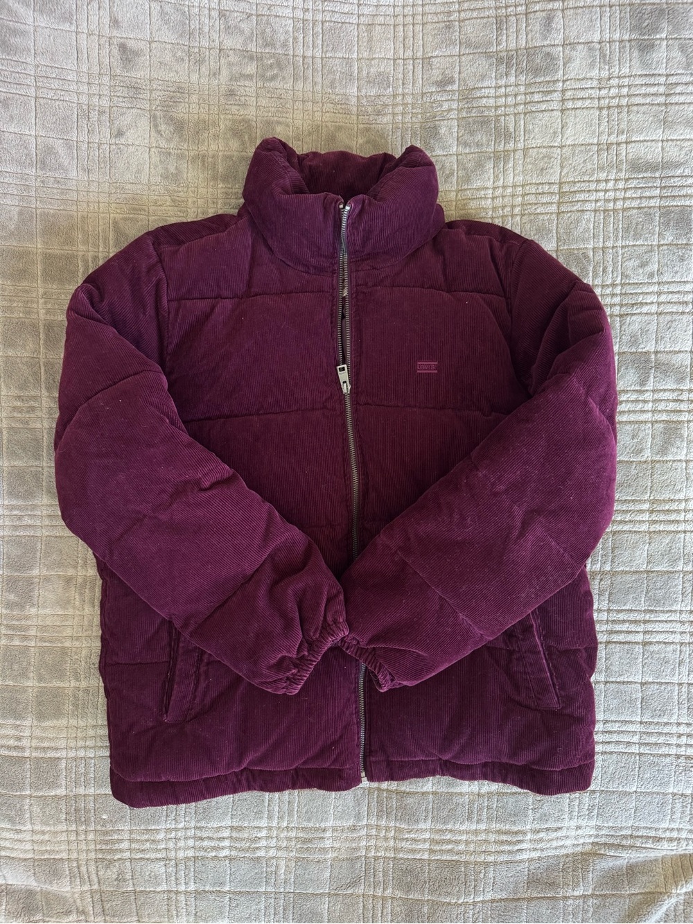 Women’s Levi Burgundy Puffer Jacket - Cozy Winter Coat
